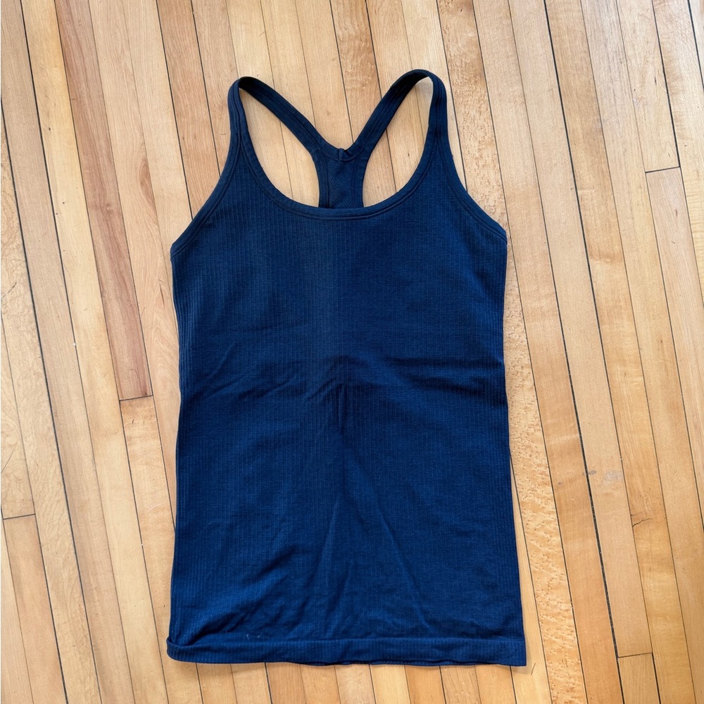 Lululemon Ebb to Street Tank Navy Blue size 8